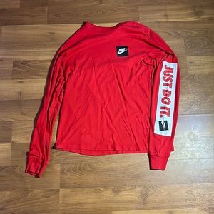Nike Sportswear JDI Mens M Long Sleeve Tee T-Shirt Red